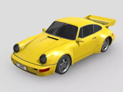 Porsche 911 Carrera RS Low-poly 3D model by ROH-3D