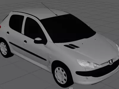 Peugeot 206 hatchback 5 door 3D model