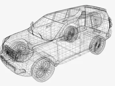 Toyota Prado Low-poly 3D model