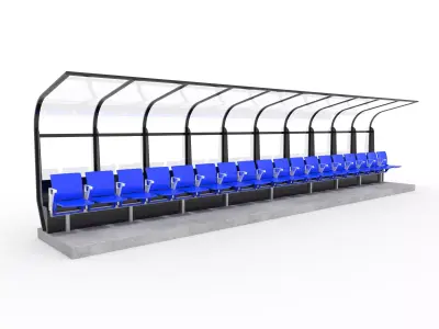 Soccer Bench 14 3D model