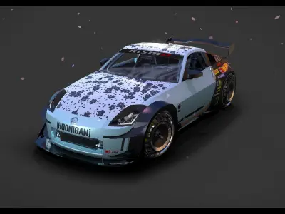 Nissan 350Z Game Ready Low-poly 3D model
