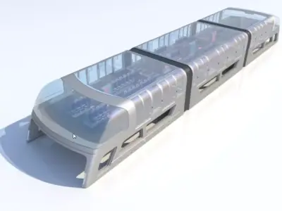 Train Bus - Concept of future transport system 3D model