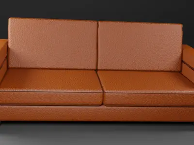 Leather Modern Sofa 3D model