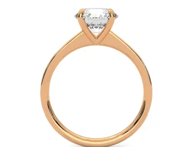 solitaire ring with detail images and 360 render videos 13 3D print model