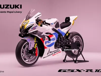Suzuki GSX-R 1000 R Kevin Schwantz Pepsi Livery 3D model