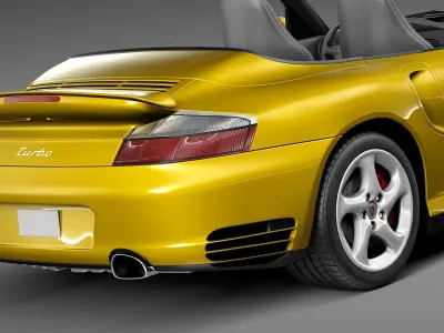 Porsche 911 Turbo Cabrio 996 2002 3D model