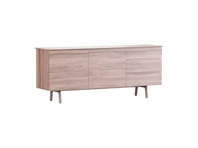 Madison 2 Door 3 Drawer Sideboard in Oak 3D model