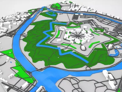 The Citadel of Lille France 3D model