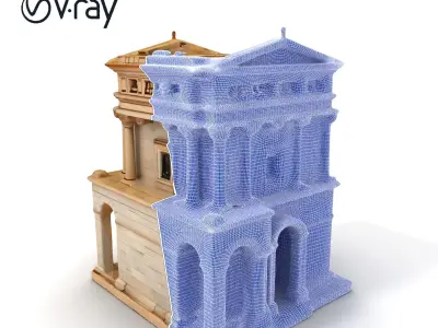 Ancient Roman Building Model Pack Low-poly 3D model