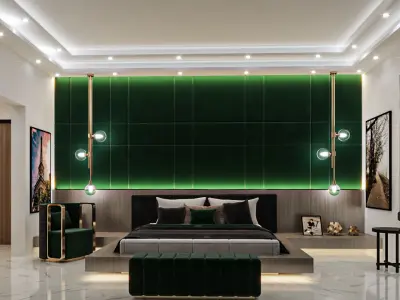 Bedroom  modern 03 3D model