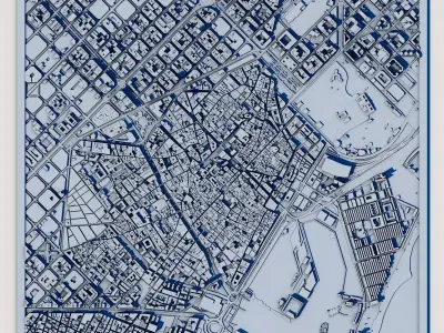 Barcelona City 3D Model Sagrada Familia Architecture 3D print model