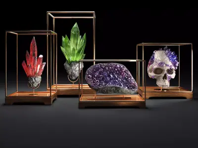 decorative mineral stones 3D model