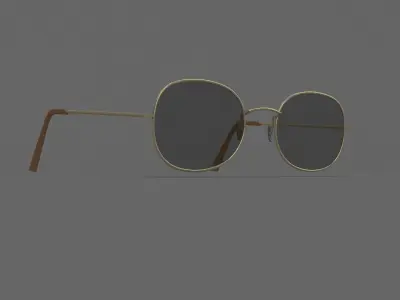 Glasses gold 3D model