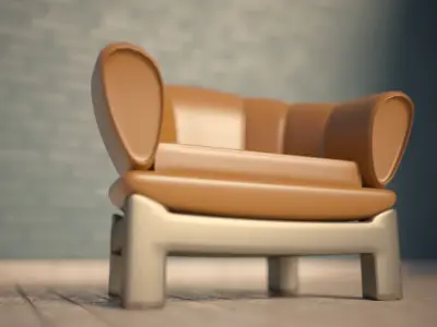 THE ARMCHAIR leather chair Free 3D model