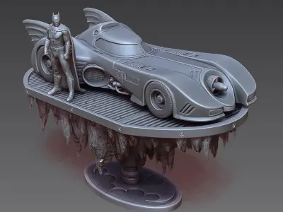 Batman Batmobile 3D Model Ready to Print 3D print model