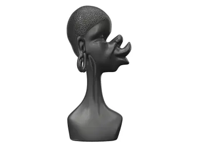Statuette African Woman 3D model