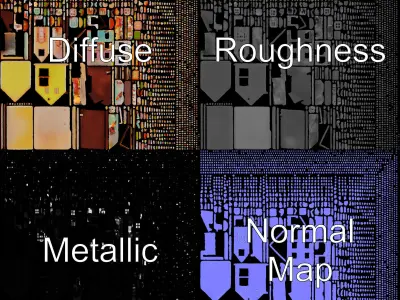 Victorian Dollhouse D Model Pack Low-poly 3D model