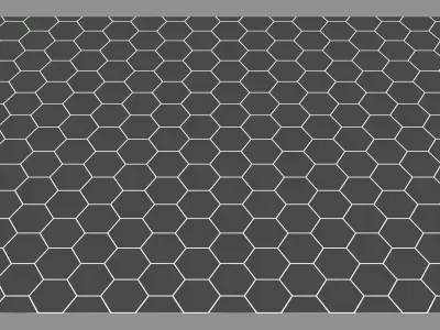 Futuristic Sci-Fi Hexagonal Tiles Floor Low-poly 3D model