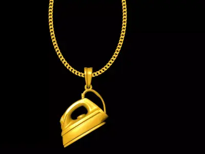 Iron pendant charms - one inch pendant 3D print model