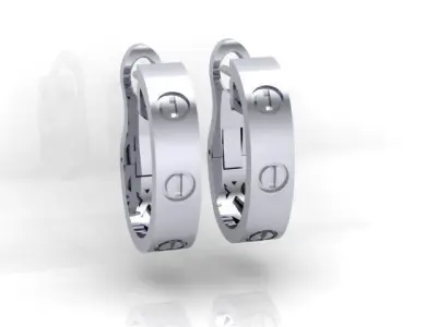Love earrings Car 20 3D print model