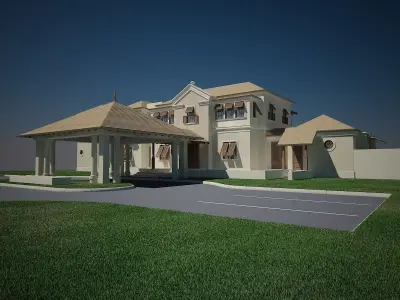 Luxury Home bahama style 3D model