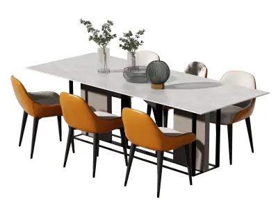 and s Modern table dining 3D model