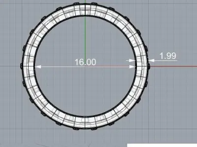 ETERNITY RING -  SIZE 5 AND A HALF 16MM DIAMETER 3D print model