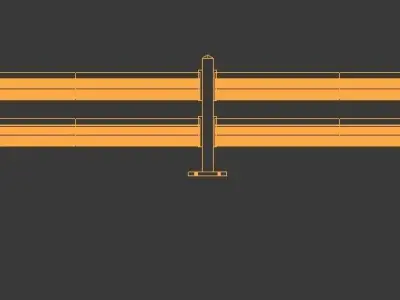 Guardrail bikers protect 3D model