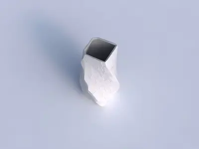 Vase twisted quadratic with fine organic cells 3D print model