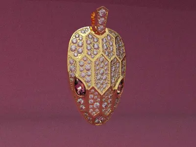 Bvlgari Serpanti snake Necklace  3D print model
