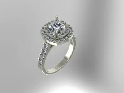 Brilliant Diamond jewelry Ring for Printing  3D print model