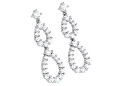 Pear Shape Diamond Earring 4563 3D print model