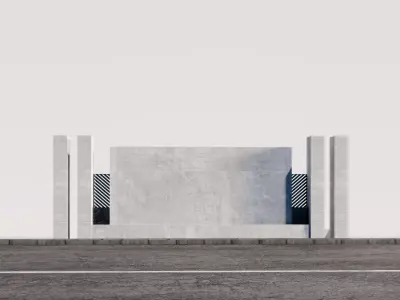 Compound Wall Free 3D model