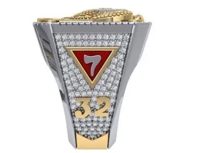 Scottish Rite 32 Degree Masonic Ring 3D print model