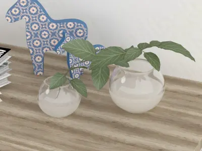 coffee table in the living room 2 3D model