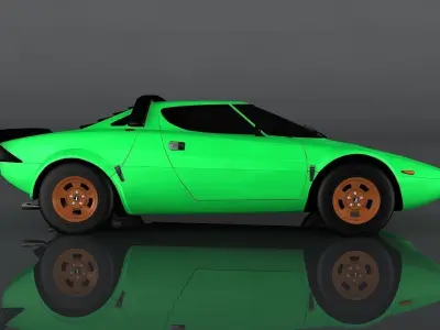 1974 Lancia Stratos Low-poly 3D model