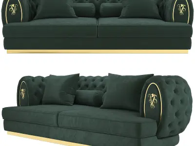 visionnaire oberon sofa 3d model Low-poly 3D model