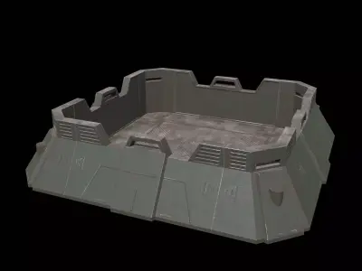 Military Outpost Kit PBR Low-poly 3D model