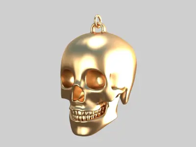 skull pendnt golden 3D model