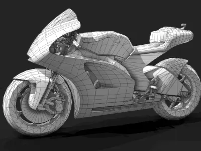 Bike Racing Ducati Low-poly 3D model