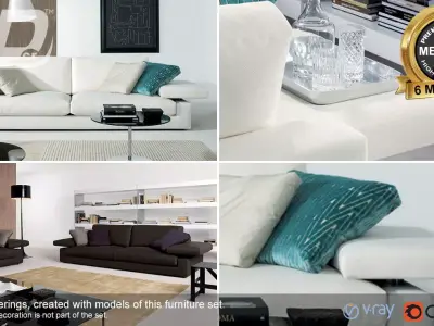Alura Sofa Set 3D model