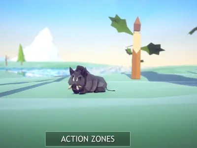 Poly Art Boars Low-poly 3D model