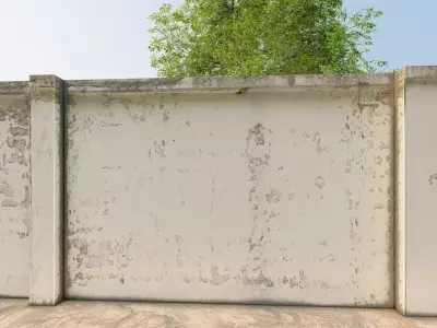 25 Plus Realistic 3D Boundary Walls Low-poly 3D model