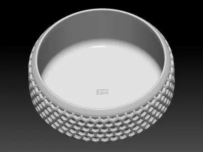 HM Honeycomb Flower Pot 001 3D print model