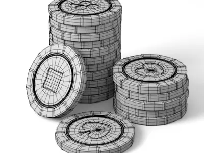 Casino chips 3D model