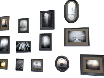 Picture Frames Pack Low-poly 3D model