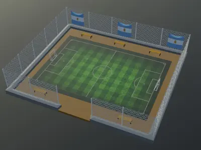 Soccer Stadium - Argentina Low-poly 3D model