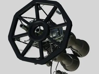 RD-108 Rocket engine 3D model