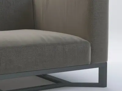 Bloc Modular 3 Seater Sofa by Gloster 3D model