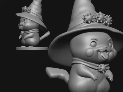 Pikachu in Halloween 3D print model